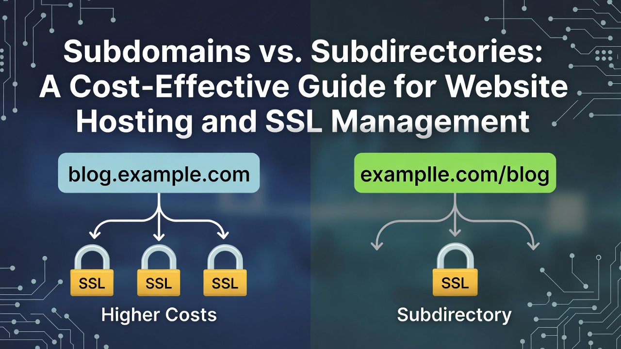 Understanding Subdomains vs. Subdirectories: A Cost-Effective Guide for Website Hosting and SSL Management